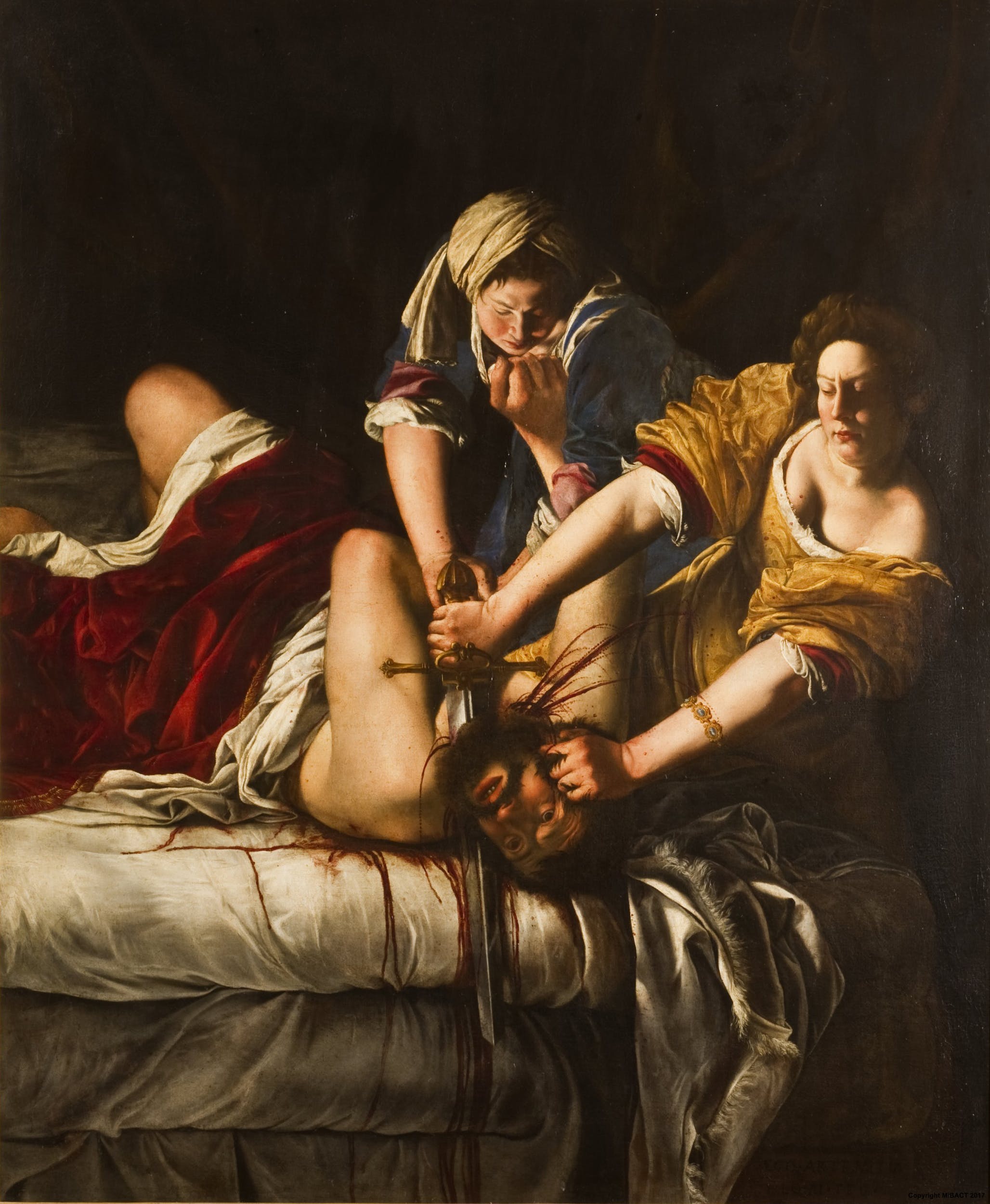 Judit decapitando a Holofernes, Artemisia Gentileschi.